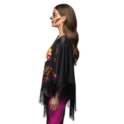 Poncho noir Jour des morts