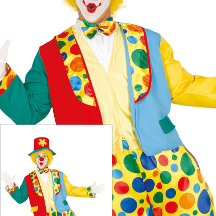 Costume de clown homme coloré
