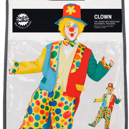 Costume de clown homme coloré