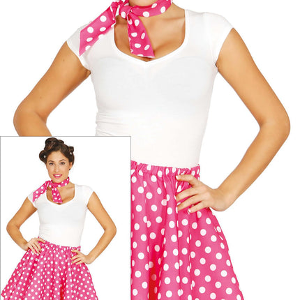 Grease Costume Set Pink 50's Ladies L