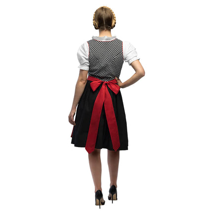Robe Dirndl Rouge Oktoberfest Gris Frau