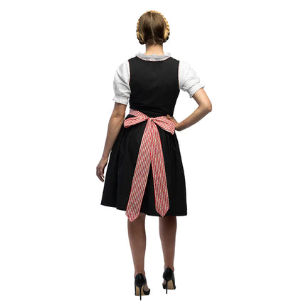 Rouge Noir Robe Dirndl Oktoberfest Dames