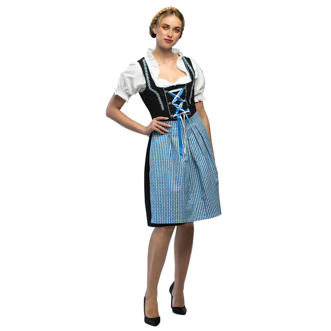 Noir Bleu Robe Dirndl Oktoberfest Dames