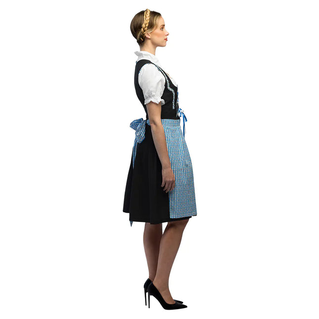 Noir Bleu Robe Dirndl Oktoberfest Dames
