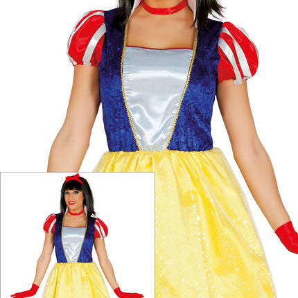 Robe Blanche-Neige Dames Paillettes