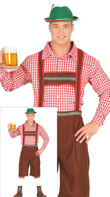 Costume Oktoberfest Rouge Marron Hommes