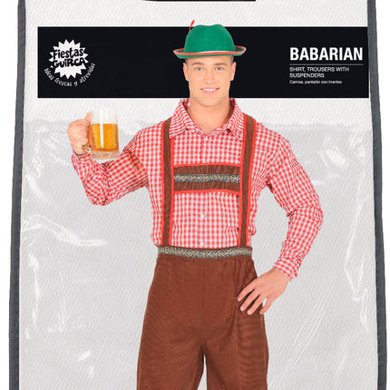 Costume Oktoberfest Rouge Marron Hommes