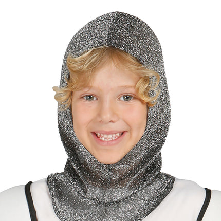 Costume de chevalier médiéval enfant argent