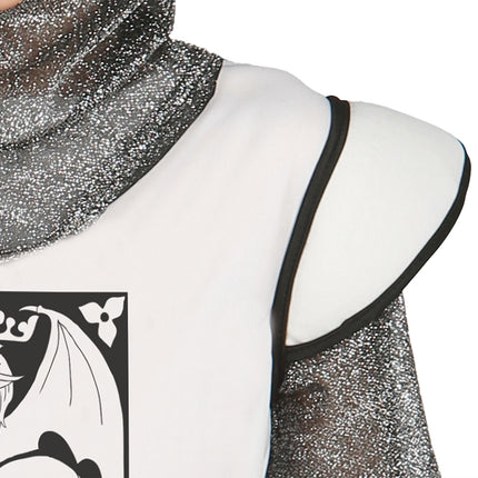 Costume de chevalier médiéval enfant argent