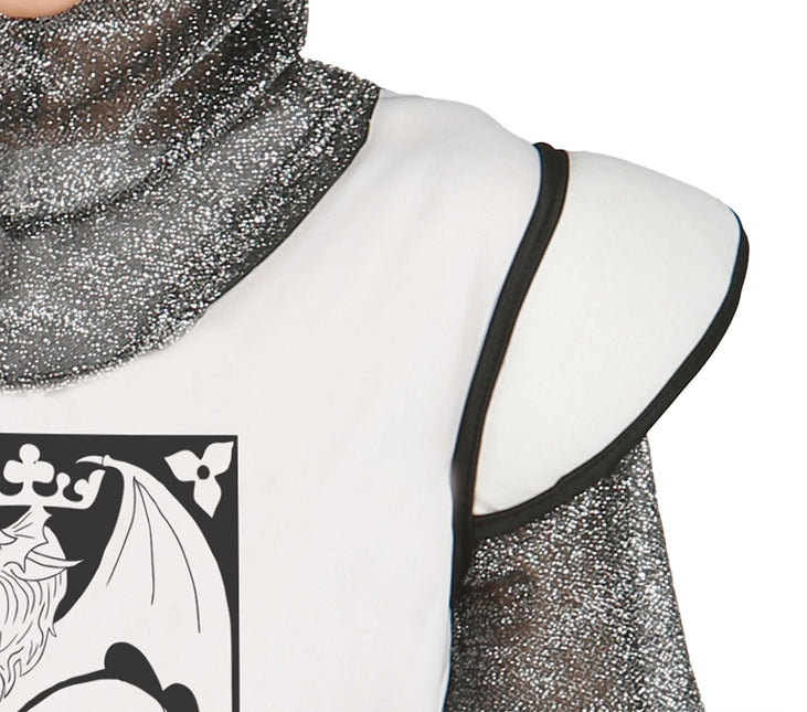 Costume de chevalier médiéval enfant argent