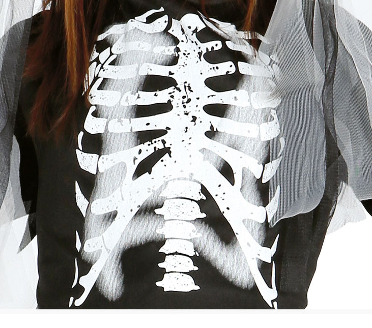 Costume d'Halloween Robe d'enfant Squelette