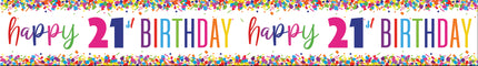 Bannière Happy Birthday 21 Years 2.74m