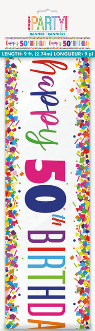 Bannière Joyeux Anniversaire 50 ans 2.74m