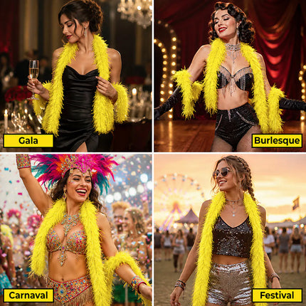 Boa Flair 60 g jaune (180 cm)