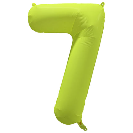 7 Year Figure Balloon Neon Yellow Empty 86cm