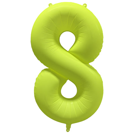8 Year Figure Balloon Neon Yellow Empty 86cm