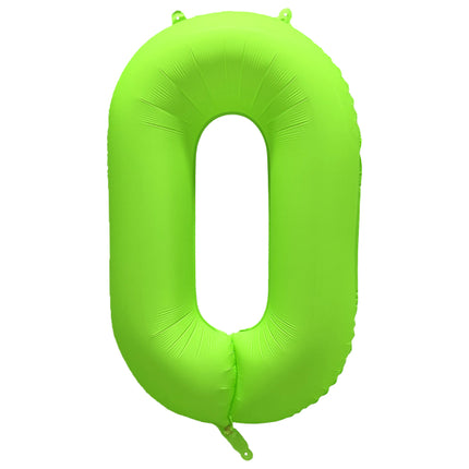0 Year Figure Balloon Neon Green Empty 86cm