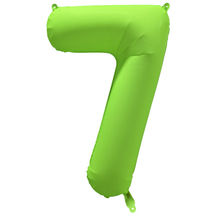 7 Year Figure Balloon Neon Green Empty 86cm