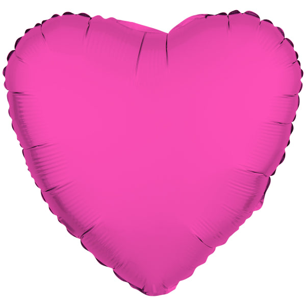 Ballon à hélium coeur rose fluo vide 43cm