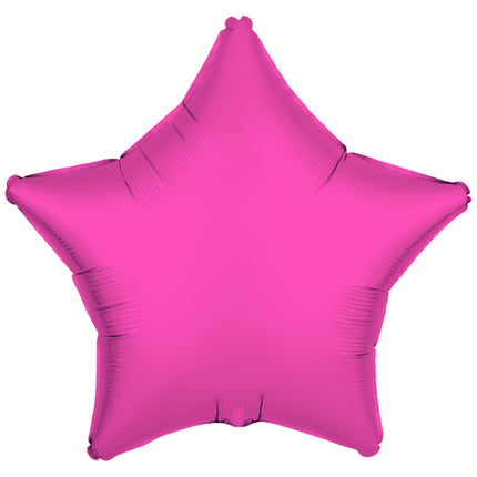 Ballon à l'hélium étoile rose fluo vide 48cm