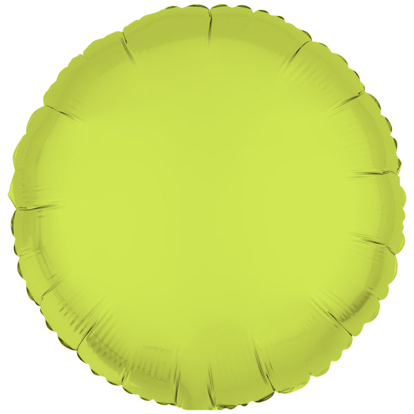 Ballon à l'hélium jaune fluo vide 43cm