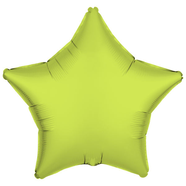 Ballon à hélium étoilé jaune fluo vide 48cm