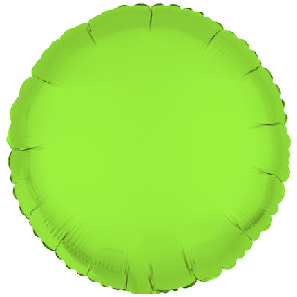 Ballon à l'hélium vert fluo rond et vide 43cm