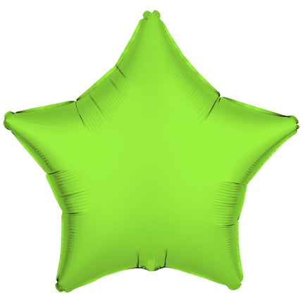 Ballon à l'hélium étoilé vert fluo vide 48cm