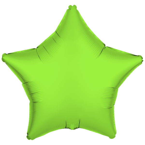 Ballon à l'hélium étoilé vert fluo vide 48cm