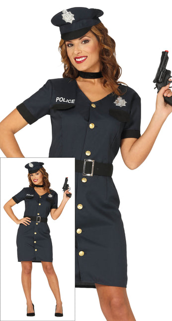 Costume de police bleu pour dames