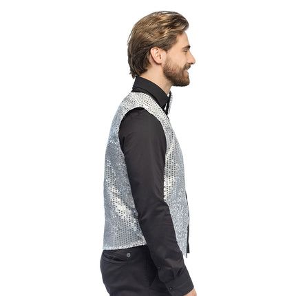 Jeu de paillettes argentées