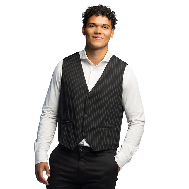 Gilet Pinstripe noir (L/XL)