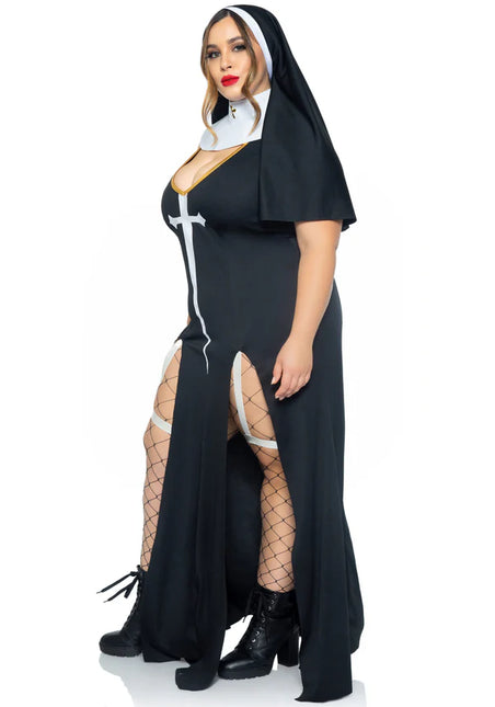 Costume de nonne Noir Ladies Leg Avenue