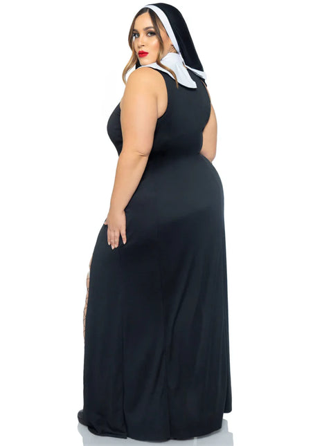 Costume de nonne Noir Ladies Leg Avenue