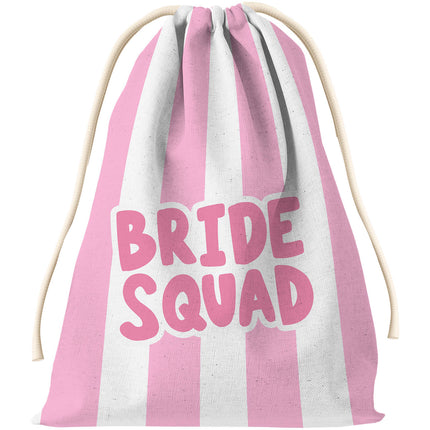 Sac cadeau - Mariée - She Said Yaasss - Polyester- Rose/Blanc