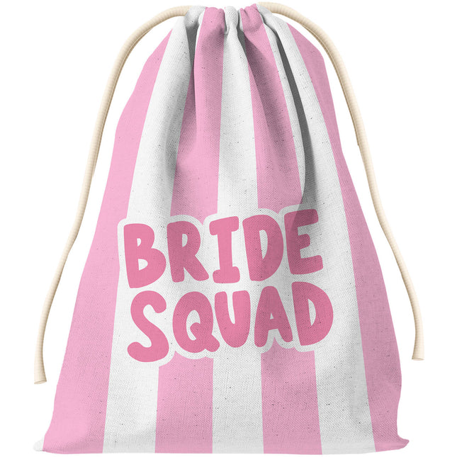 Sac cadeau - Mariée - She Said Yaasss - Polyester- Rose/Blanc