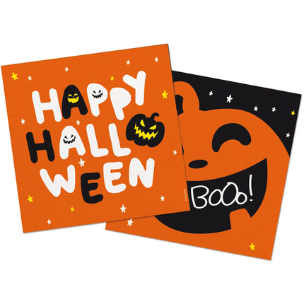 Serviettes Halloween - Halloween BoOo ! - 33 x 33 cm - 20 pièces