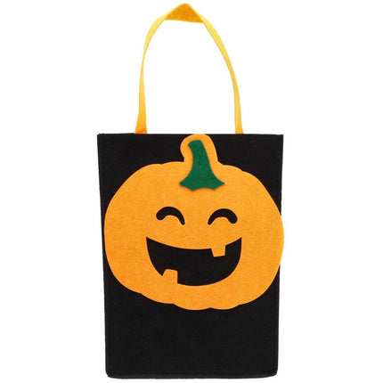 Sac à friandises Citrouille en feutrine - Halloween BoOo ! - 27x20x10 cm