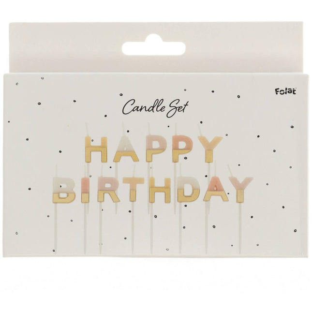 Bougies colorées de joyeux anniversaire Pastel