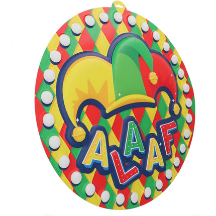 Plaque de porte 3D 'Alaaf' Multicolore - 58cm