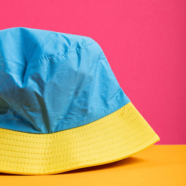 Chapeau de pêcheur Colorblock Bleu/Jaune