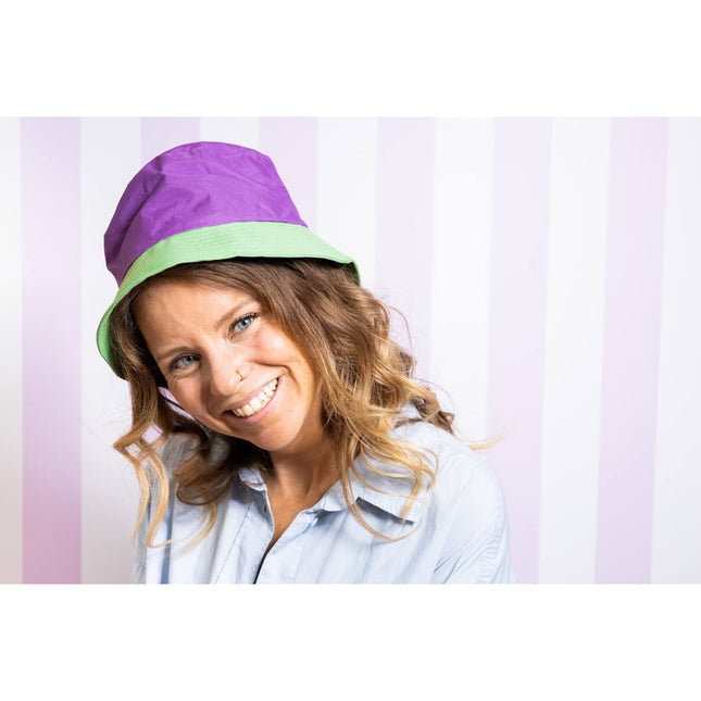 Chapeau de pêcheur Colorblock violet/vert