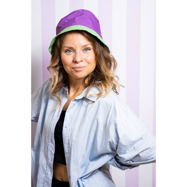 Chapeau de pêcheur Colorblock violet/vert