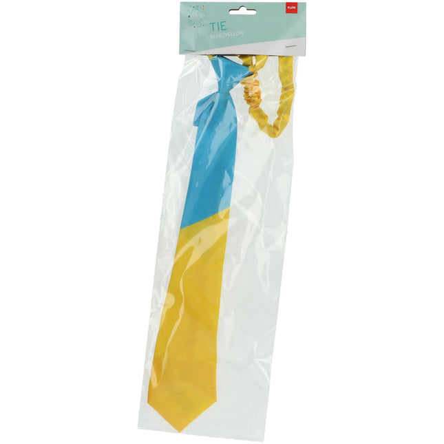 Cravate Colorblock Bleu/Jaune