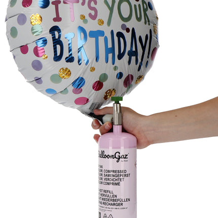 Réservoir d'hélium pour ballon en feuille de 45 cm
