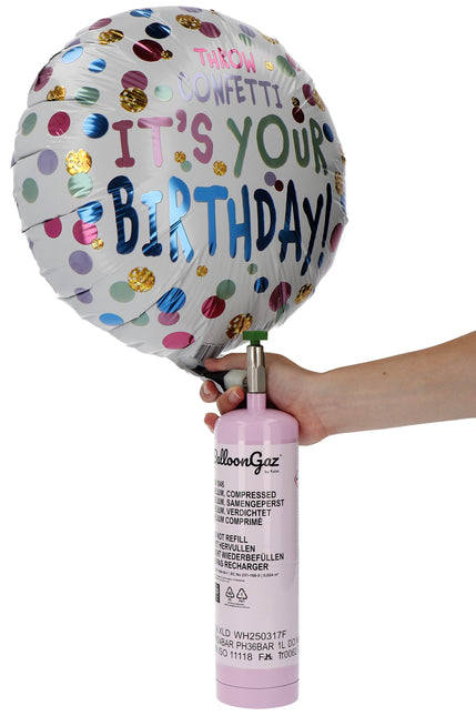 Réservoir d'hélium pour ballon en feuille de 45 cm