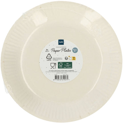 Assiettes en papier - Licornes et arcs-en-ciel - 23 cm - 8 pièces