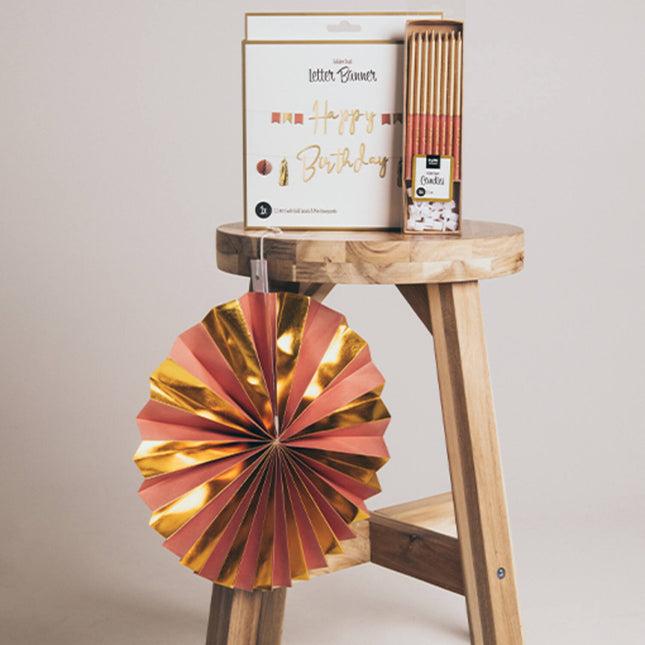 Eventails en papier/champignons Crépuscule d'or - 5 pièces