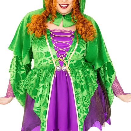 Robe de sorcière Purple Green Ladies Leg Avenue