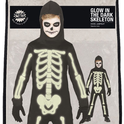 Costume d'Halloween Squelette phosphorescent Enfant